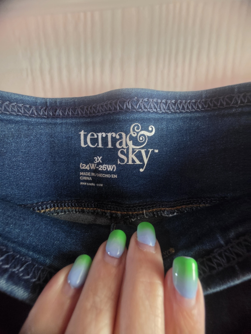 Terra & Sky Dark Blue Stretch Jeggings